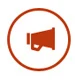 Icono de megáfono para la comunicación interna y el trabajo en equipo en PFS Grupo.
