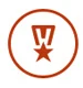 Icono de medalla y estrella en naranja corporativo que representa el liderazgo de los responsables de procesos.